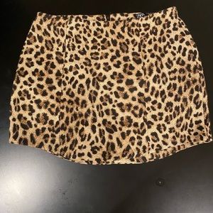 Zara leopard print mini skirt